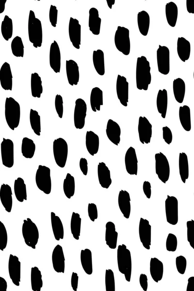 Simple Motif Sans Couture Taches Encre Chaotique Dessin Main Noir — Image vectorielle