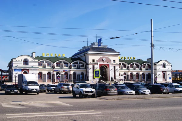 Platform, istasyonu, demiryolu, karayolu — Stok fotoğraf