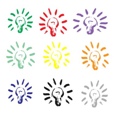 Farklı renkteki elektrik ampulleri