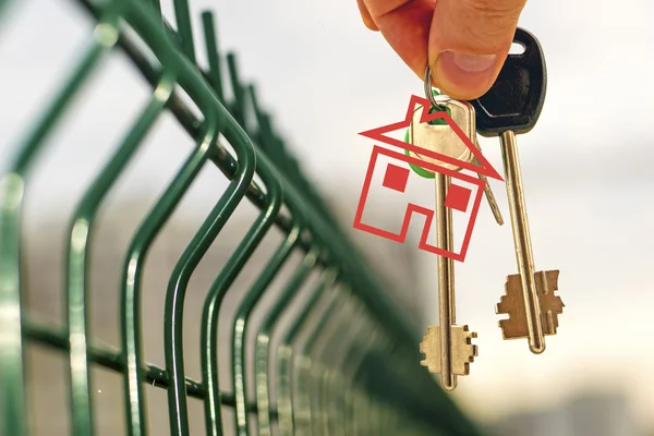 Ιδιωτική ιδιοκτησία και τα κλειδιά για το σπίτι — Φωτογραφία Αρχείου