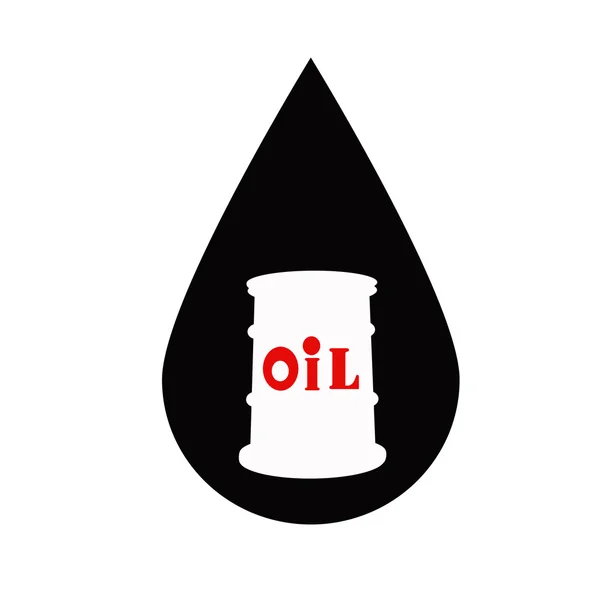 Бочка нафти на чорному тлі  . — стокове фото