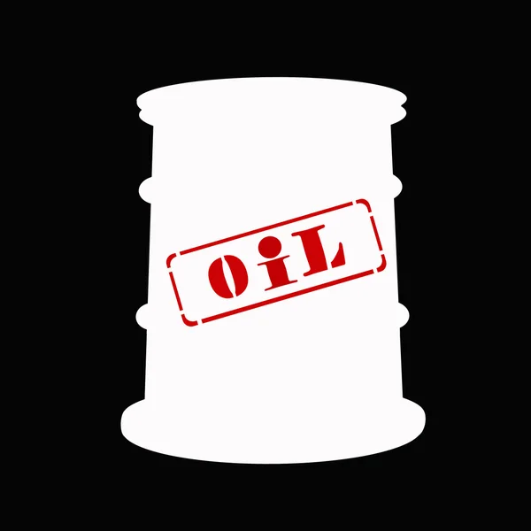 Barrel of oil on black background . — Stock Photo, Image