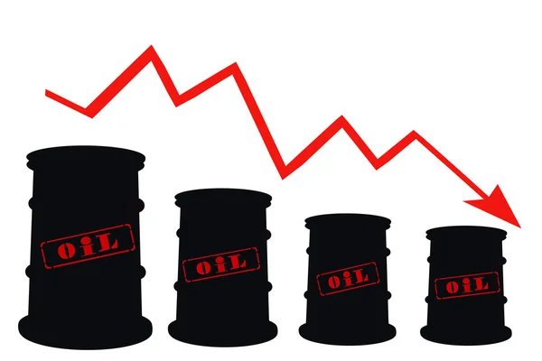 Barriles y calendario de subidas de precios de los productos petrolíferos  . — Foto de Stock