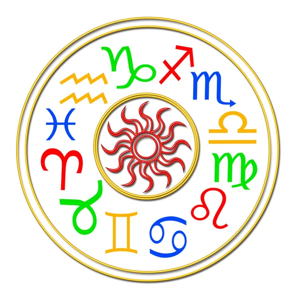 Astrologia tło z zodiaku — Zdjęcie stockowe