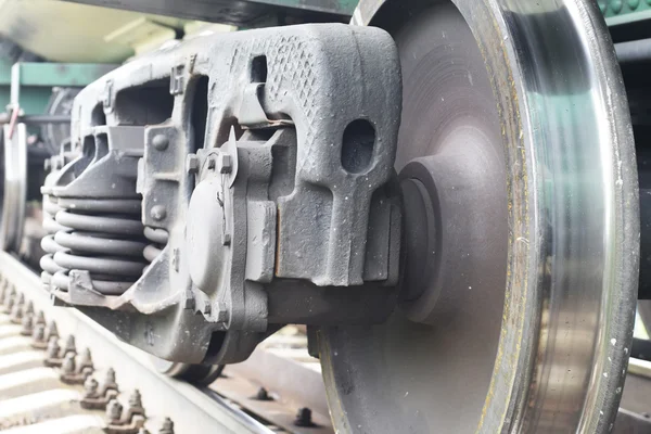 Wheel pair of locomotive — Stock Photo, Image