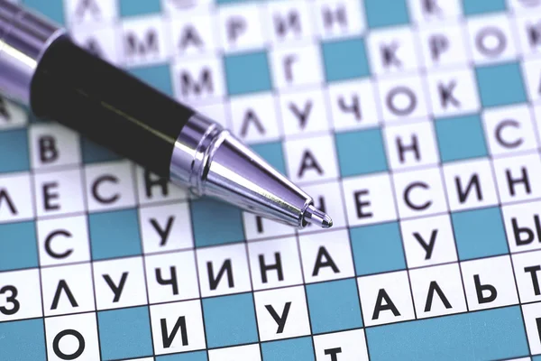 Puzzle, game ,crossword — Stock Photo, Image