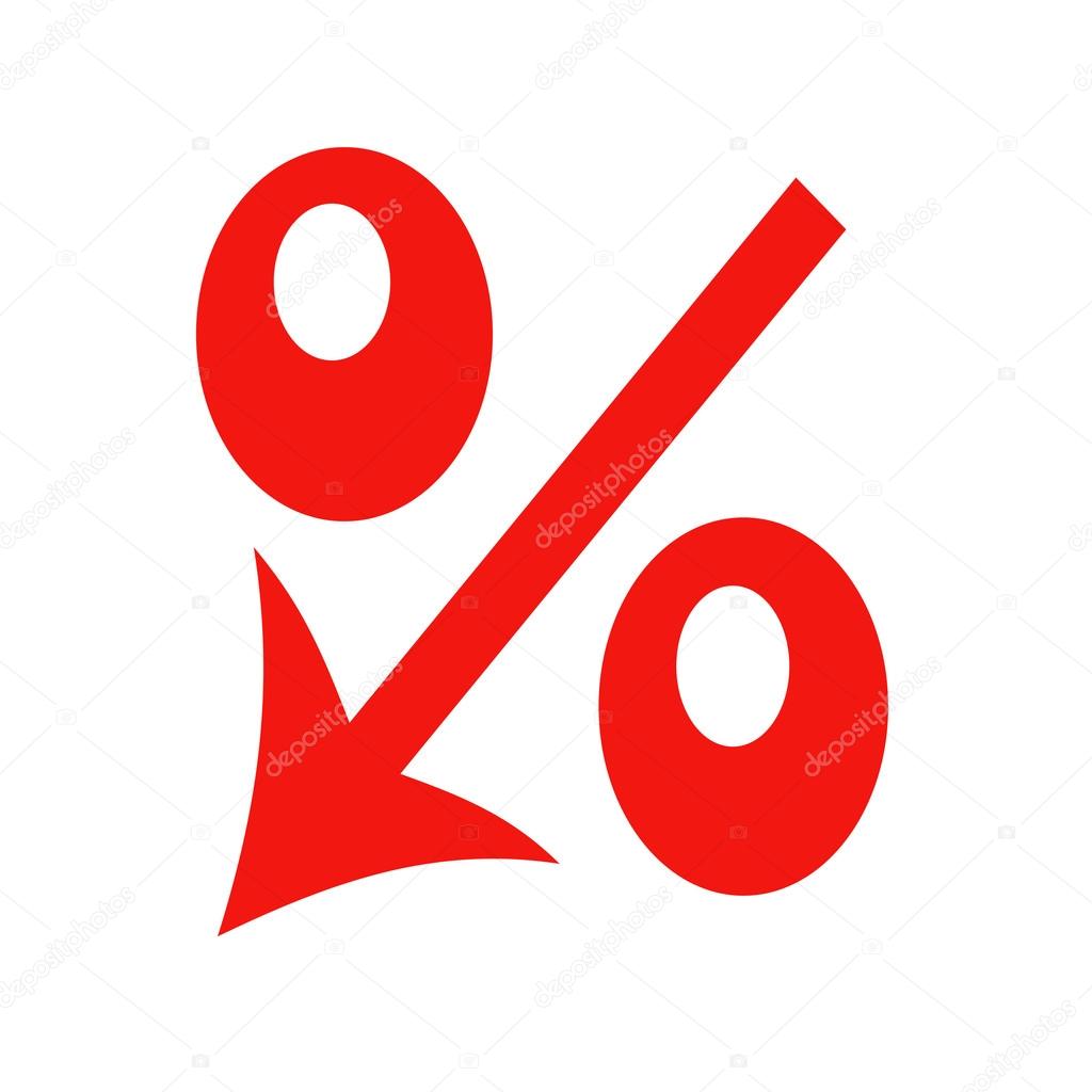 Red icon percent