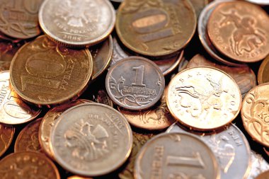 Different coins of the Bank of Russia