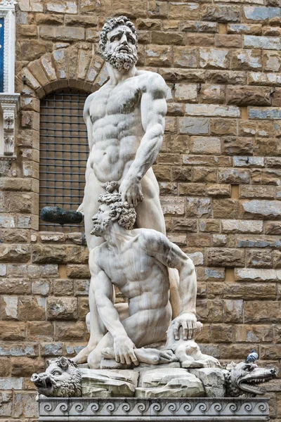 Памятник Геркулесу и Каку "Площадь Синьории" Флоренция — стоковое фото