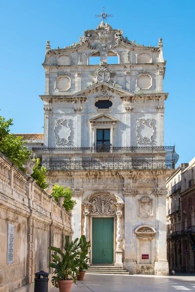 Církev Svatá Lucie v Badia, Piazza Duomo, Ortigia, Siracusa, Stock Fotografie