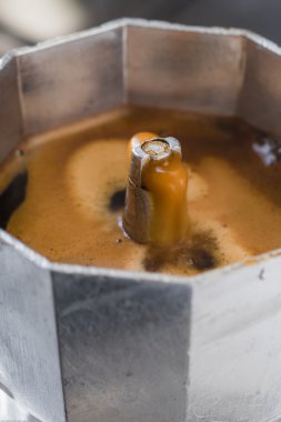 Italian traditional coffeemaker moka clipart