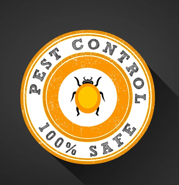 Pests icon, pest control 100% safe graphic flat design - vector eps10 — Stock Vector