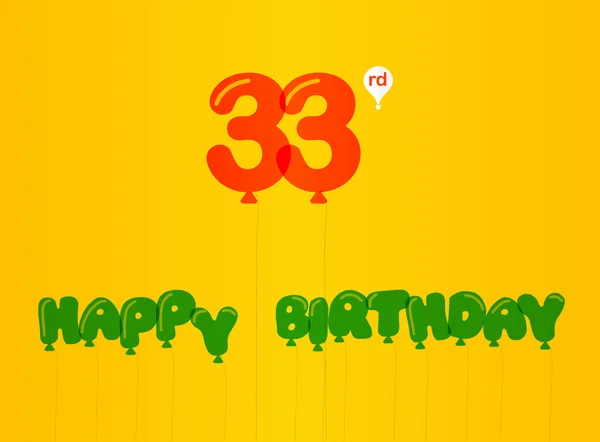 Year birthday celebration flat color,  anniversary decorative flat modern style - vector illustration — Stock Photo, Image
