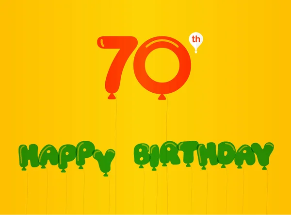 70 лет празднования дня рождения плоский цвет, юбилейная декоративная квартира в современном стиле - векторная иллюстрация — стоковое фото