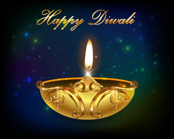 Diwali diseño gráfico, diya en Diwali Fondo de vacaciones - vector eps10 — Archivo Imágenes Vectoriales