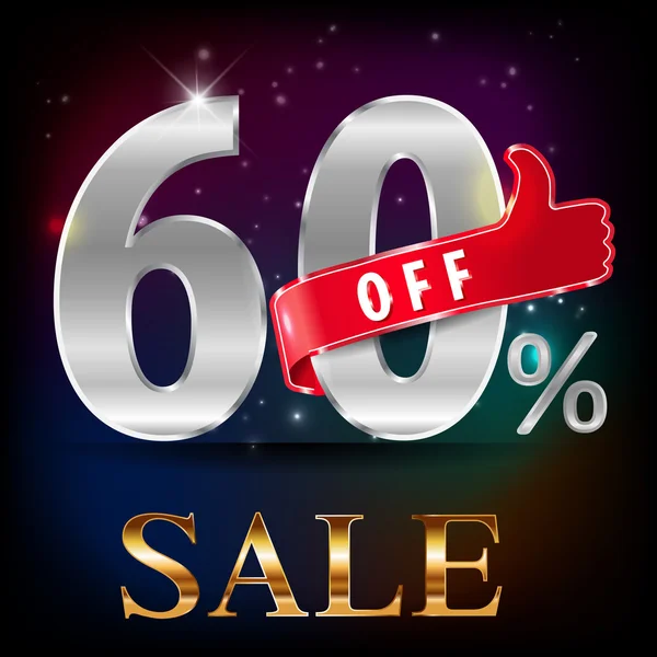 60 off, vendita sconto vendita calda con offerta speciale- vettore EPS10 — Vettoriale Stock