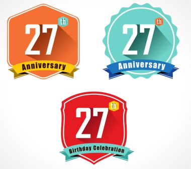 27 yıl dönümü dekoratif amblemi