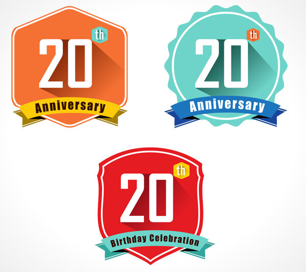 20th anniversary decorative emblem