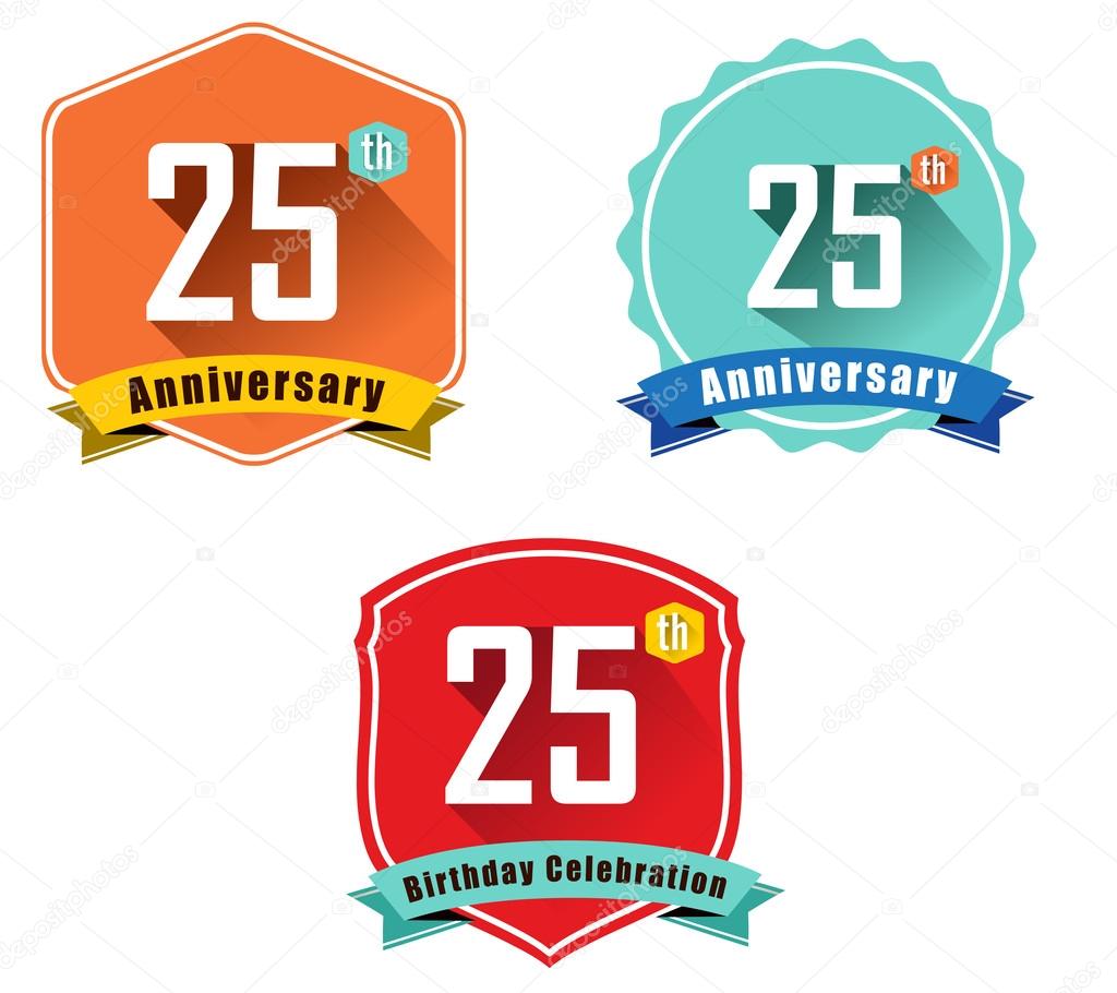 25th anniversary decorative emblem