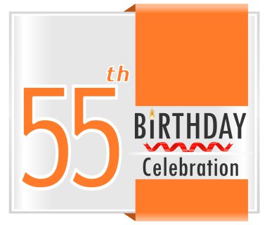 55 yıl doğum günü kartı