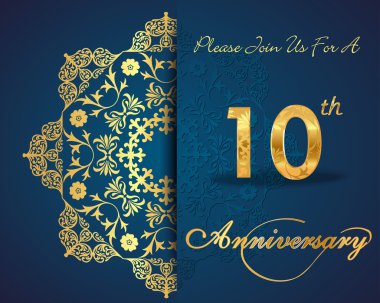 10 year anniversary clipart
