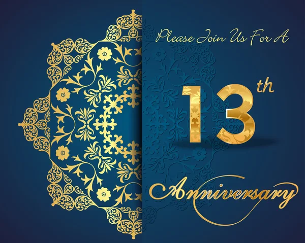 13 ans anniversaire — Image vectorielle