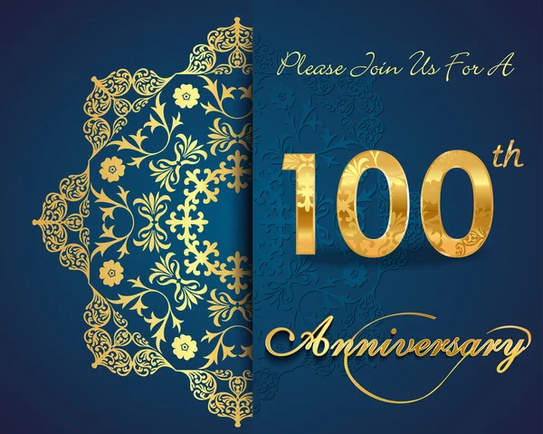 100 anni anniversario — Vettoriale Stock