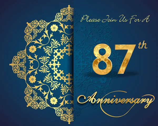 87 aniversario — Vector de stock