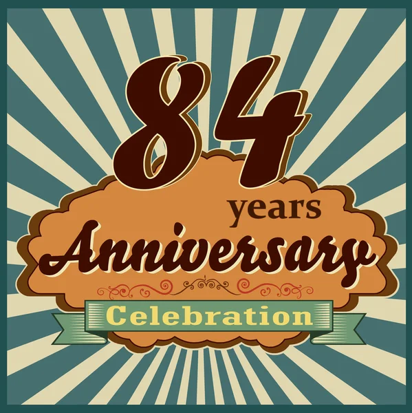 84 years anniversary — Stock Vector