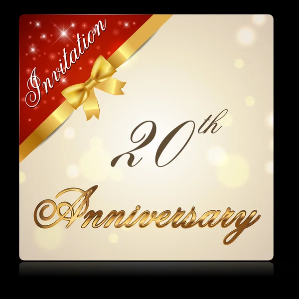 20 year anniversary celebration — Stock Vector
