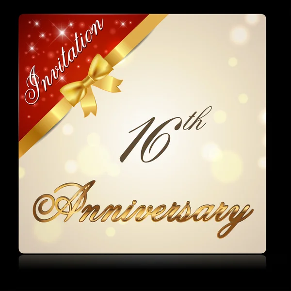 16 year anniversary celebration — Stock Vector