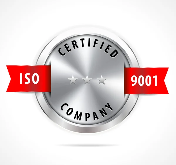 Certificado ISO 9001 — Vector de stock