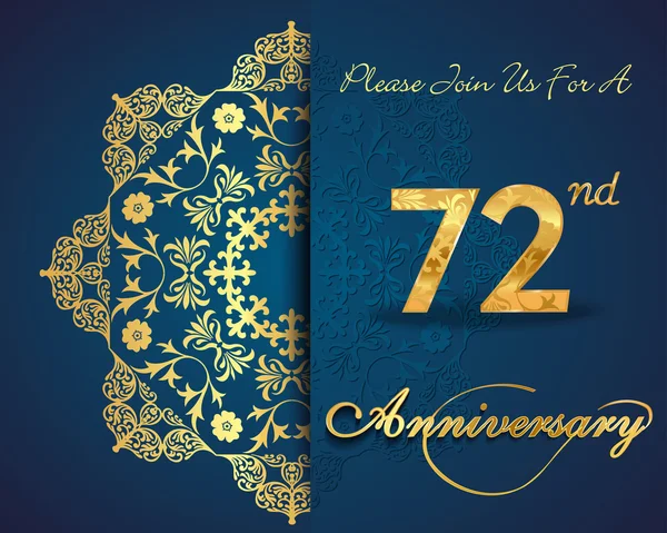 72 aniversario — Vector de stock