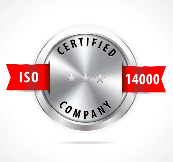 Certificado ISO 14000 — Vector de stock