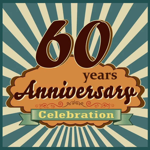 60 years anniversary — Stock Vector