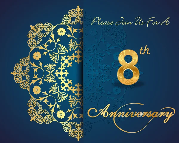 8 ans anniversaire — Image vectorielle