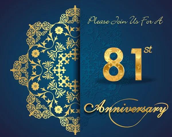 81 anni anniversario — Vettoriale Stock