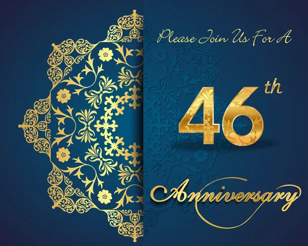 46 anni anniversario — Vettoriale Stock