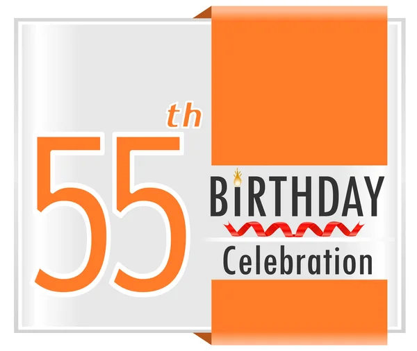 55 year Happy Birthday Card — Stock Vector