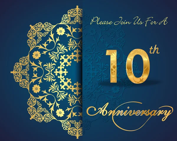 10 лет со дня рождения — стоковый вектор