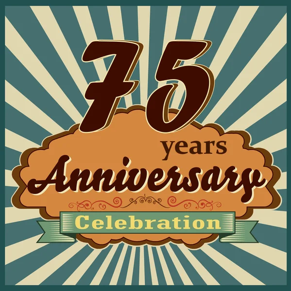 75 years anniversary — Stock Vector