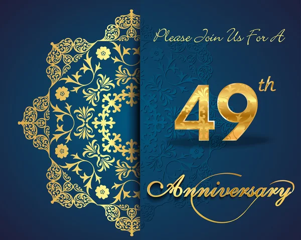 49 rocznicy — Wektor stockowy