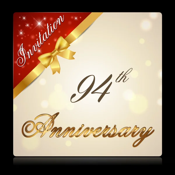 94 year anniversary celebration — Stock Vector