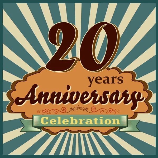 20 years anniversary — Stock Vector