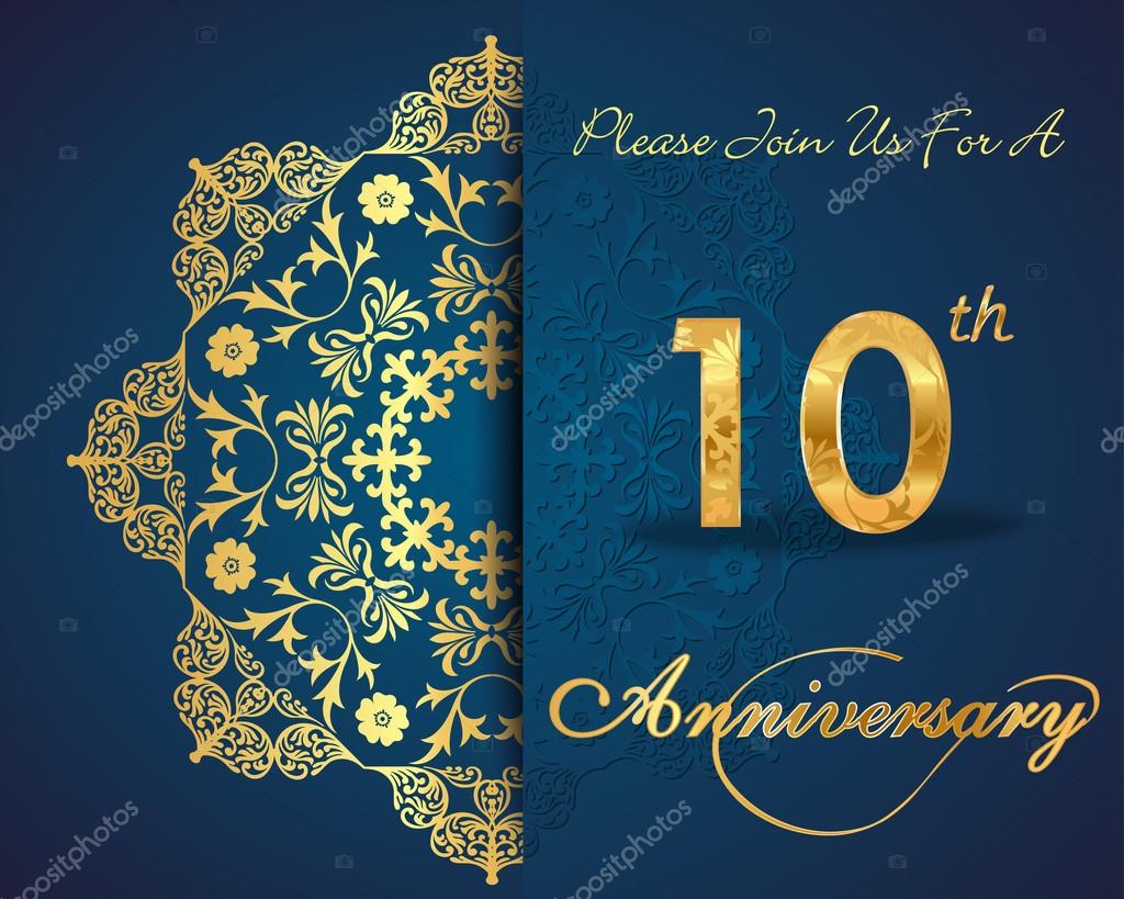 10 year anniversary — Stock Vector © atulvermabhai #59446881