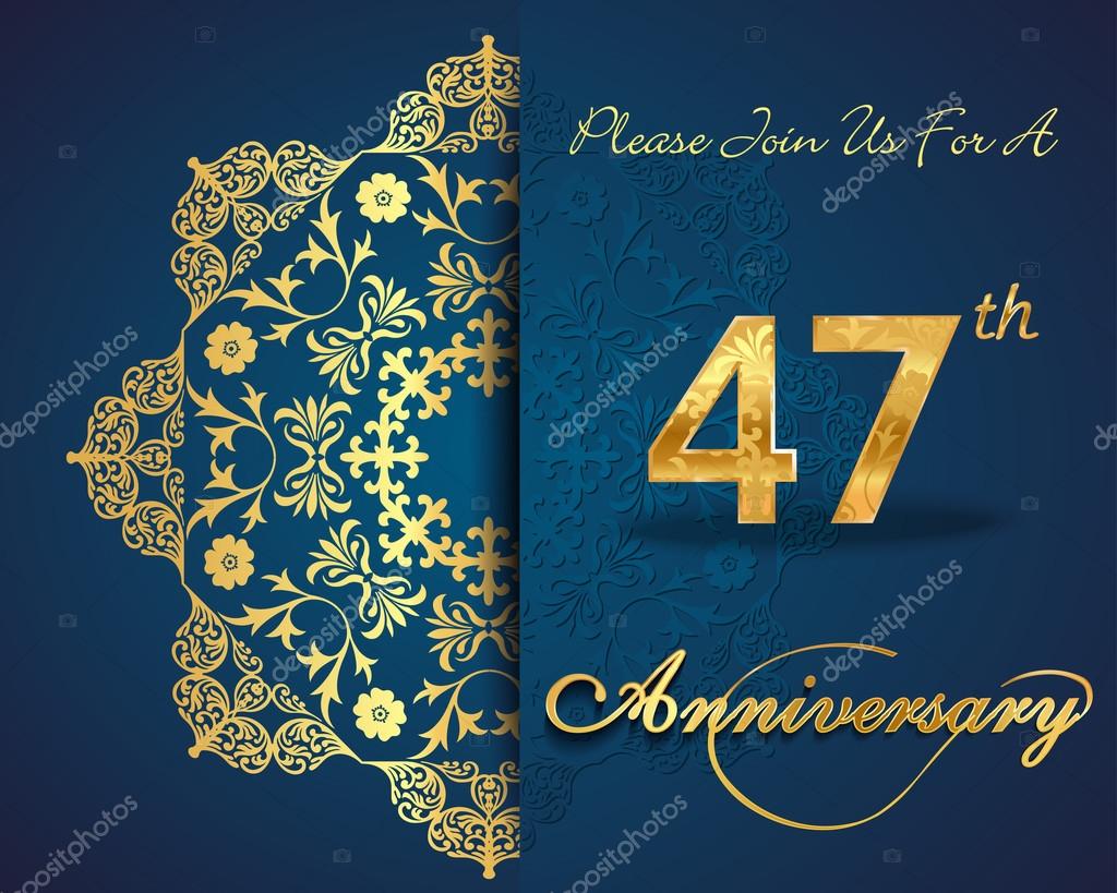 47 Year Anniversary Vector Image By C Atulvermabhai Vector Stock 59446997 47 Anni Di Matrimonio