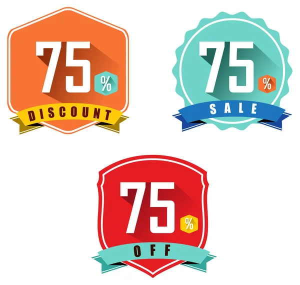 Set of 75 sale and discount — Stock Vector