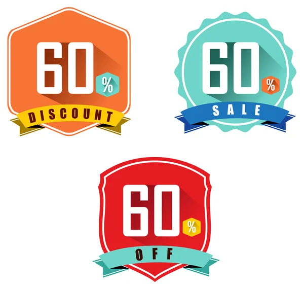 Set of 60 sale and discount — Stock Vector