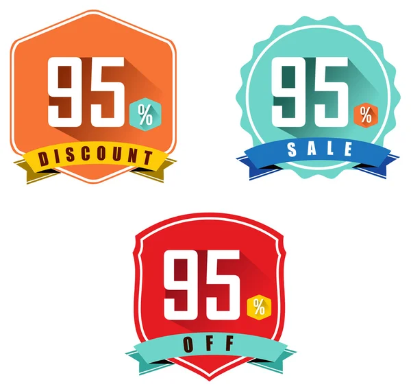 Set of 95 sale and discount — Stock Vector