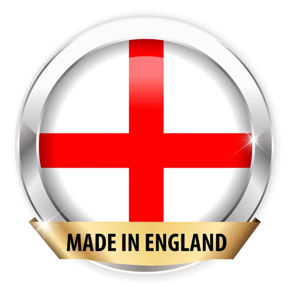 Made in england silver badge — Stock Vector